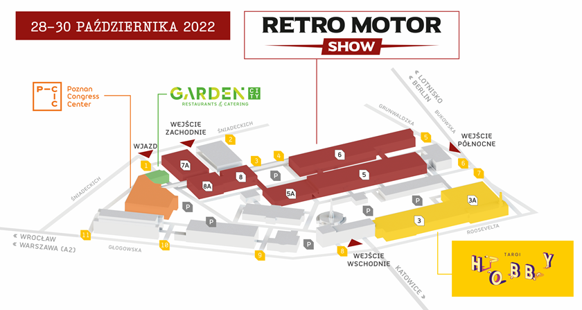 Mapka terenu retro motor show