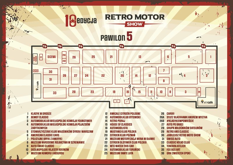 Mapa Pawilonu 5 — Retro Motor Show 2026