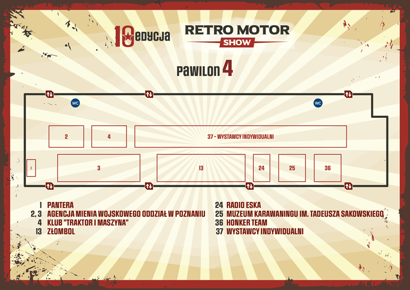 Mapa Pawilonu 4 — Retro Motor Show 2026