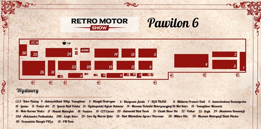 Plan Pawilonów Retro Motor Show 2022